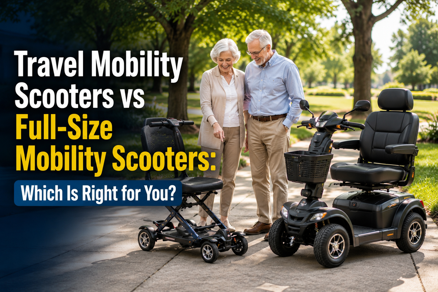 Travel Mobility Scooters vs Full-Size Mobility Scooters | Senior Mobility Care