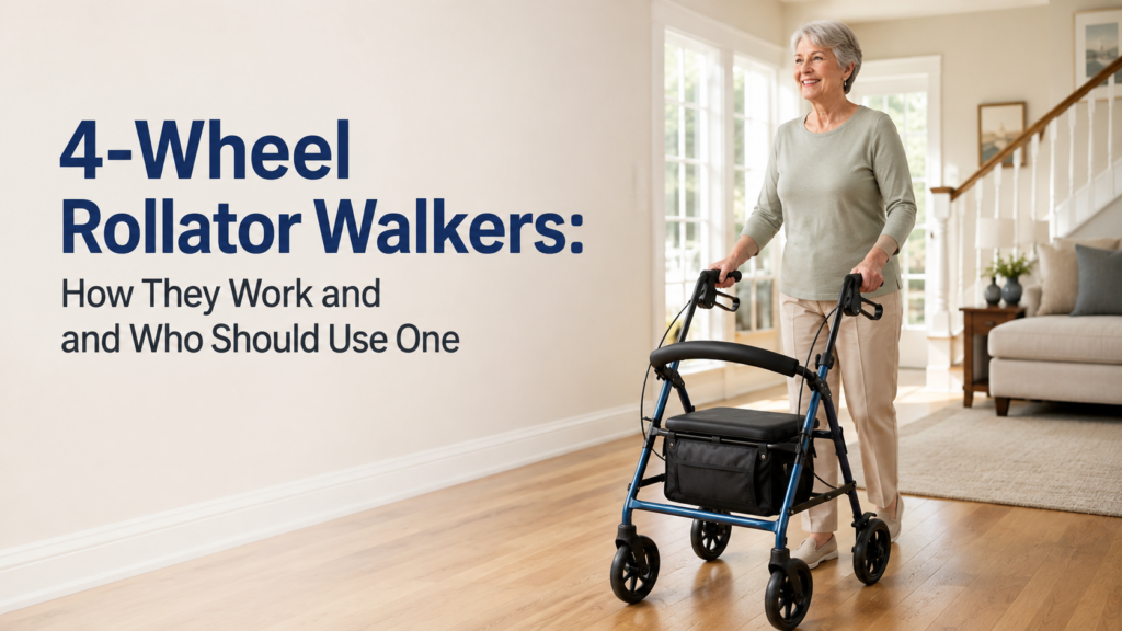 4-Wheel Rollator Walkers: How They Work and Who Should Use One