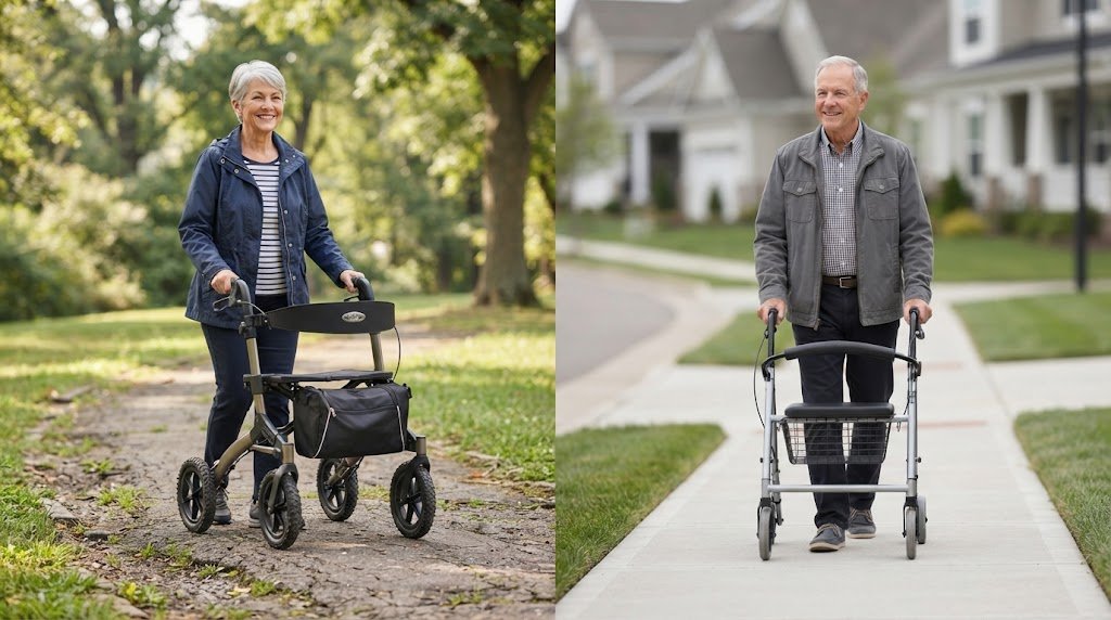 Outdoor Rollator vs Standard Rollator